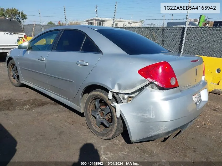 2010 Pontiac G6 VIN: 1G2ZA5EB5A4165942 Lot: 40449862