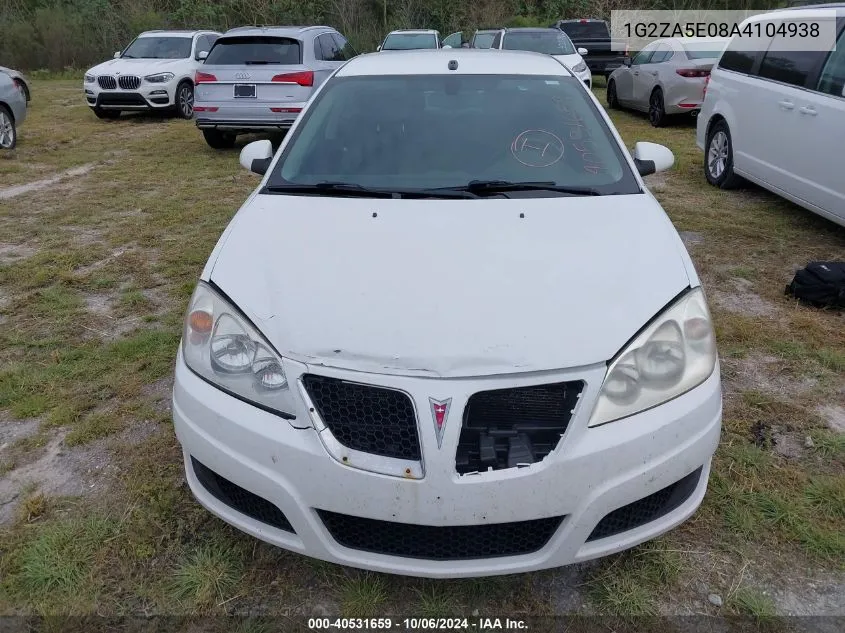 2010 Pontiac G6 VIN: 1G2ZA5E08A4104938 Lot: 40531659