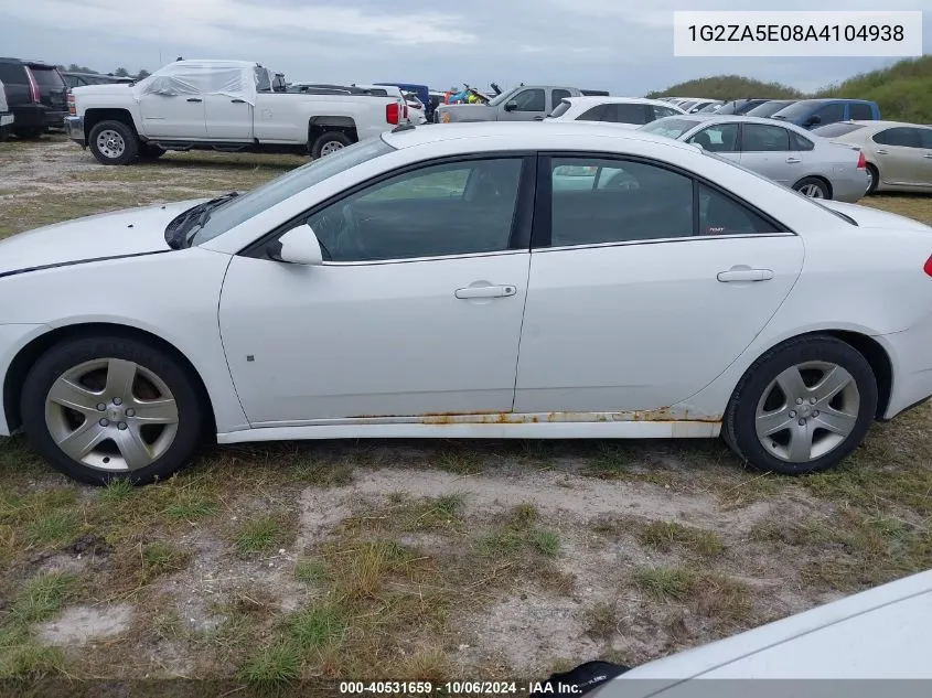 2010 Pontiac G6 VIN: 1G2ZA5E08A4104938 Lot: 40531659