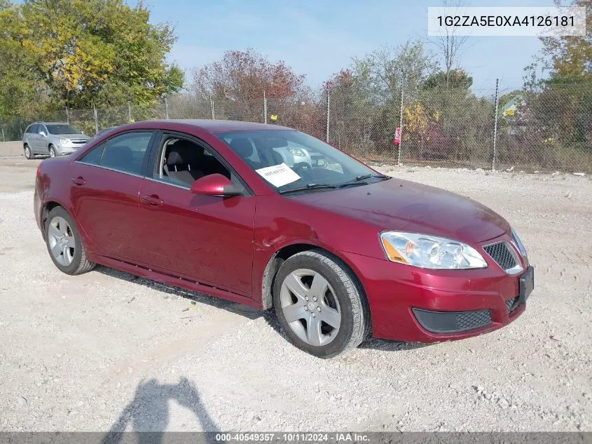 2010 Pontiac G6 VIN: 1G2ZA5E0XA4126181 Lot: 40549357