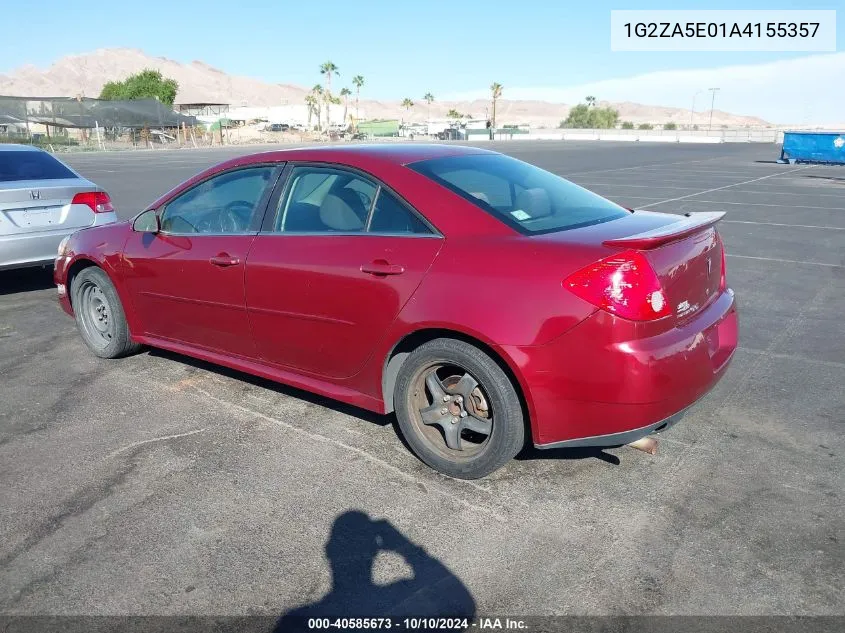 2010 Pontiac G6 VIN: 1G2ZA5E01A4155357 Lot: 40585673