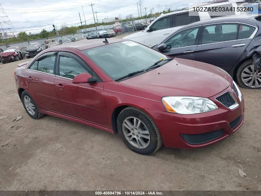 2010 Pontiac G6 VIN: 1G2ZA5E03A4153240 Lot: 40594796