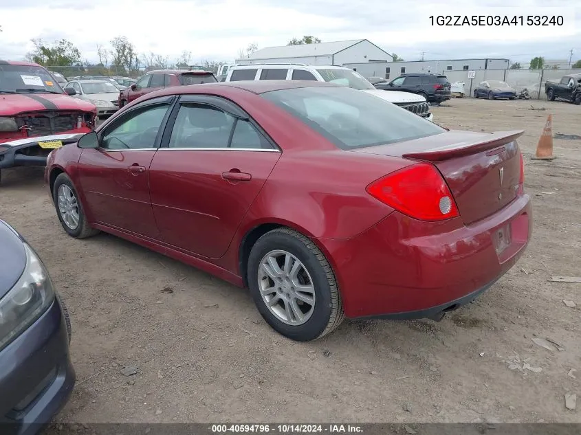 2010 Pontiac G6 VIN: 1G2ZA5E03A4153240 Lot: 40594796