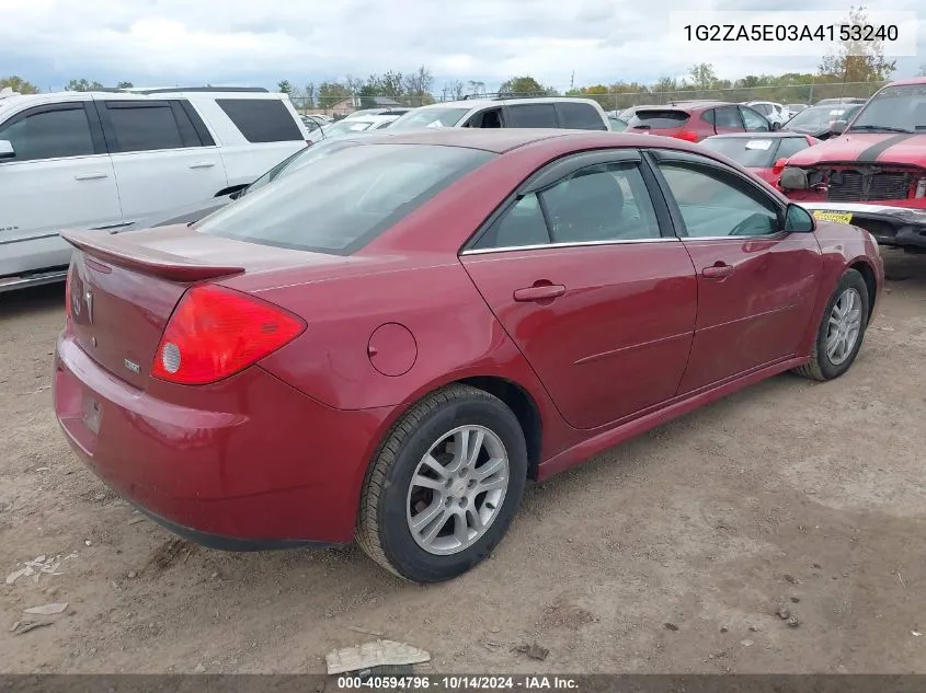 2010 Pontiac G6 VIN: 1G2ZA5E03A4153240 Lot: 40594796