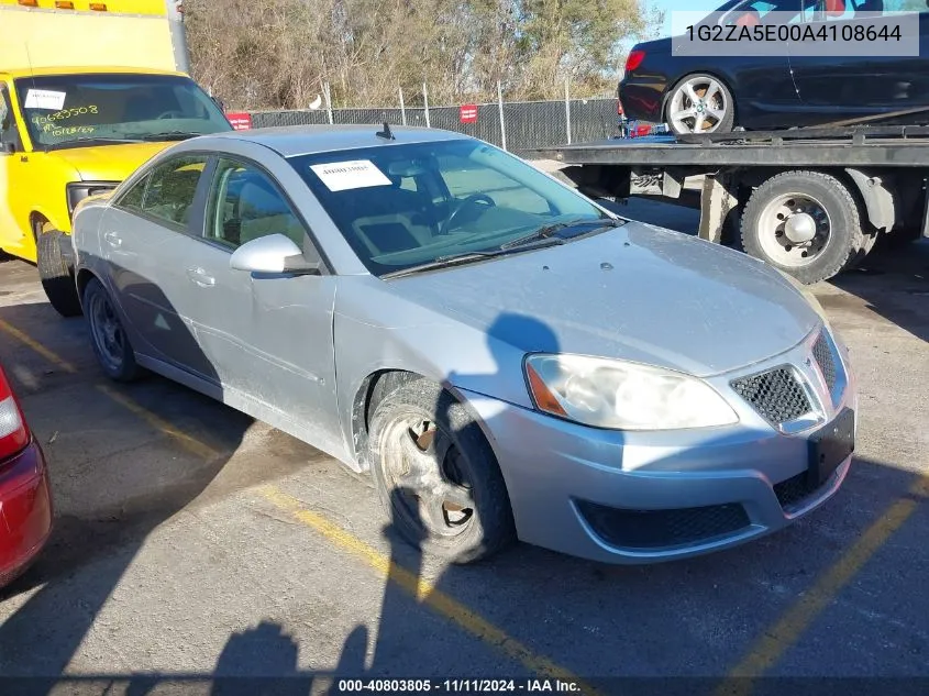 2010 Pontiac G6 VIN: 1G2ZA5E00A4108644 Lot: 40803805