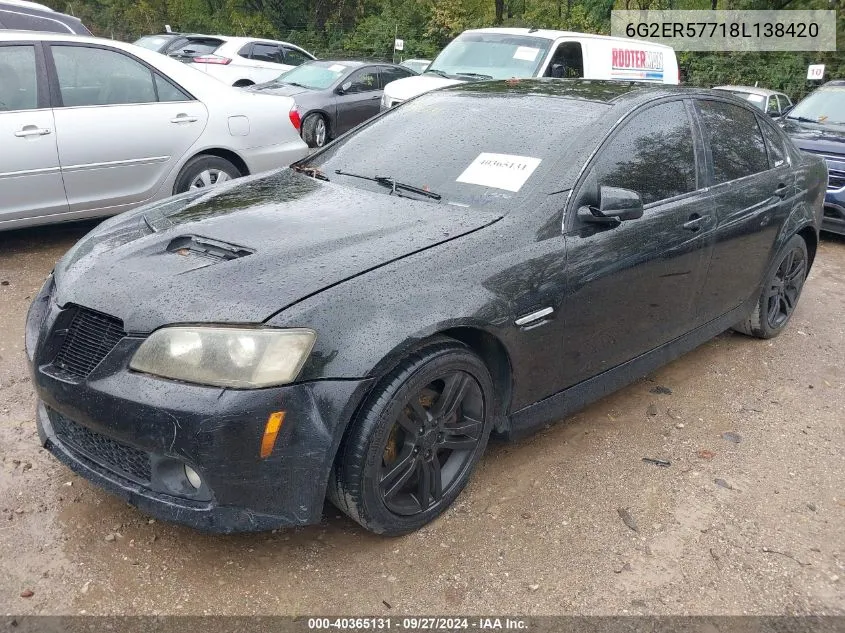 2008 Pontiac G8 VIN: 6G2ER57718L138420 Lot: 40365131