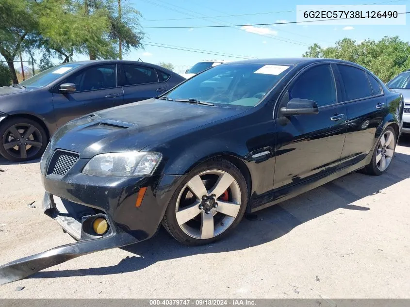 2008 Pontiac G8 Gt VIN: 6G2EC57Y38L126490 Lot: 40379747