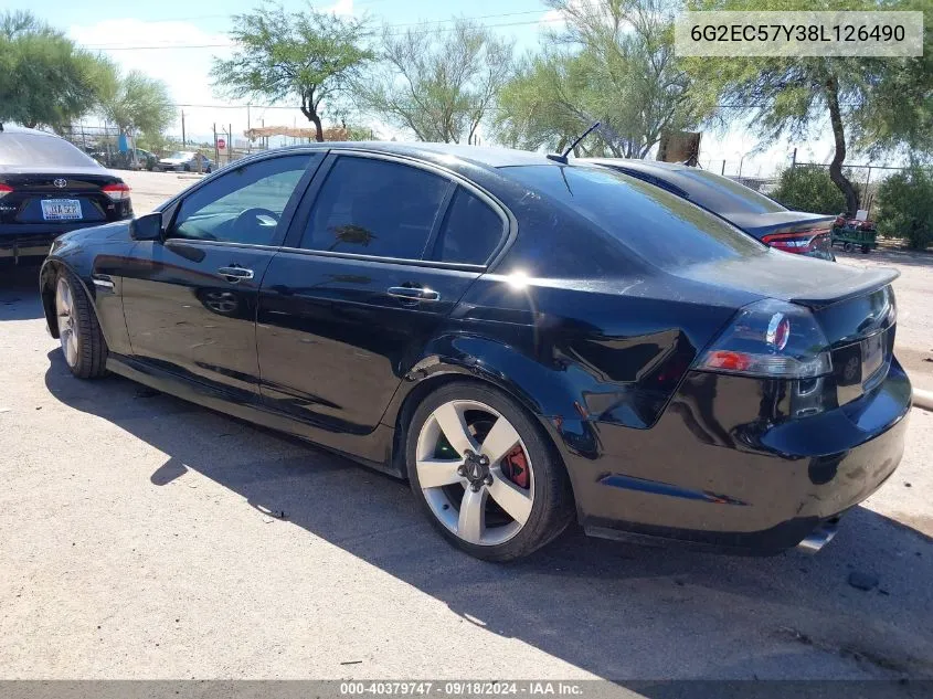 2008 Pontiac G8 Gt VIN: 6G2EC57Y38L126490 Lot: 40379747