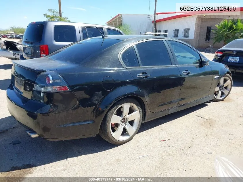 2008 Pontiac G8 Gt VIN: 6G2EC57Y38L126490 Lot: 40379747