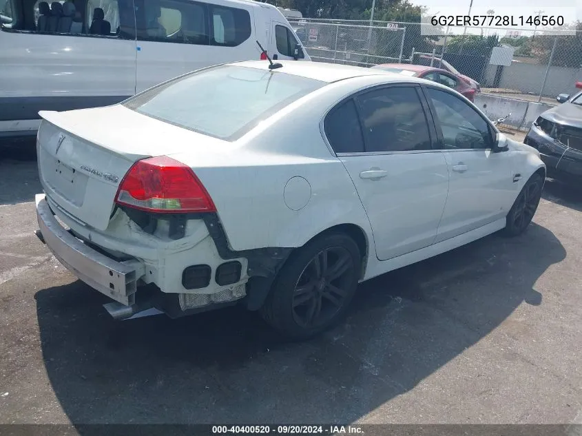 2008 Pontiac G8 VIN: 6G2ER57728L146560 Lot: 40400520