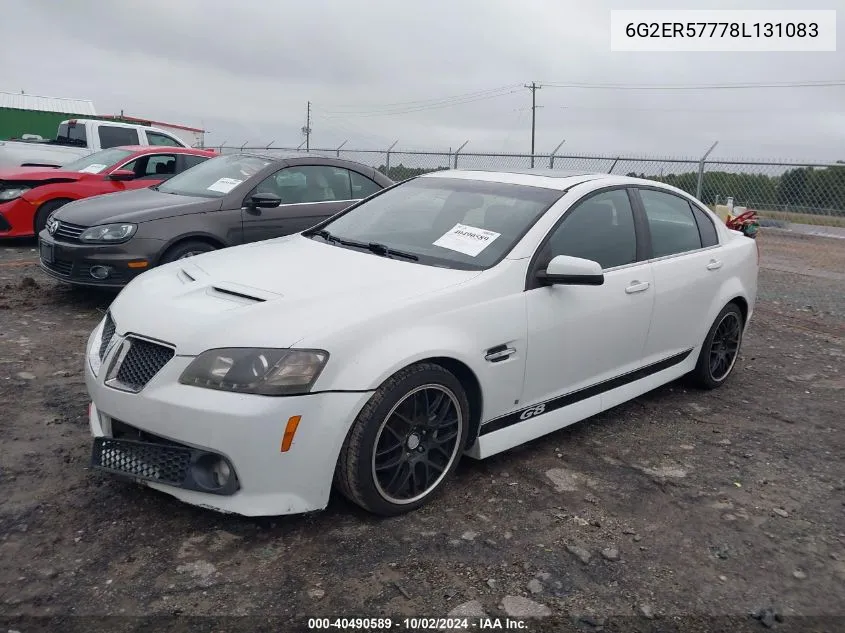 2008 Pontiac G8 VIN: 6G2ER57778L131083 Lot: 40490589