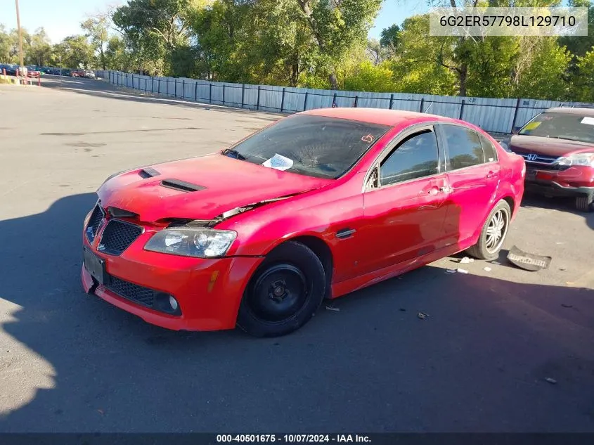 2008 Pontiac G8 VIN: 6G2ER57798L129710 Lot: 40501675