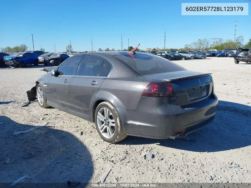 2008 Pontiac G8 VIN: 6G2ER57728L123179 Lot: 40512295