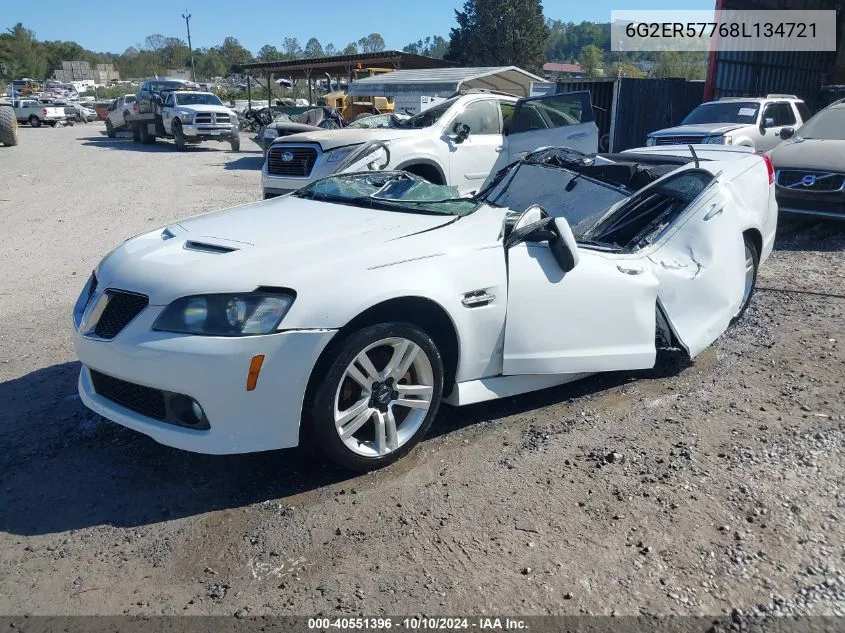 2008 Pontiac G8 VIN: 6G2ER57768L134721 Lot: 40551396