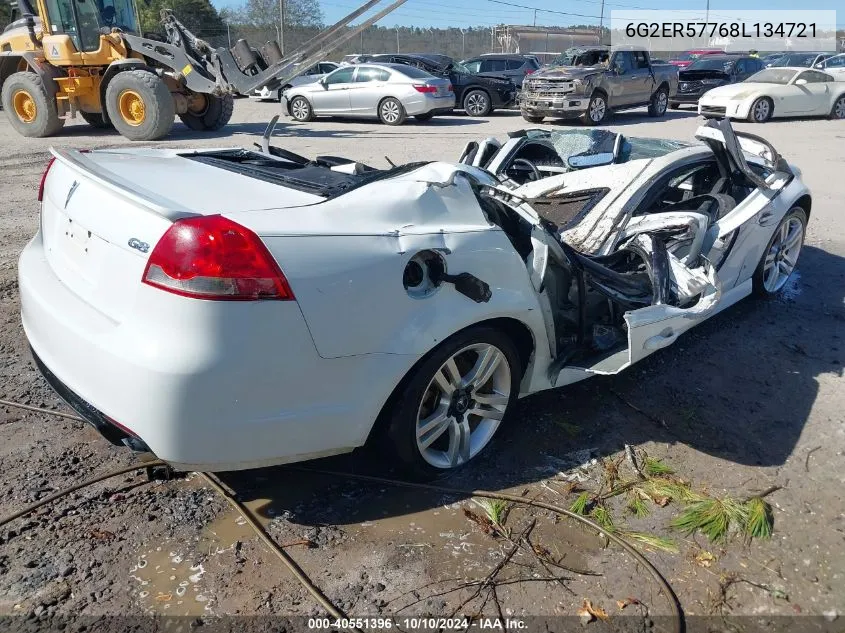 2008 Pontiac G8 VIN: 6G2ER57768L134721 Lot: 40551396