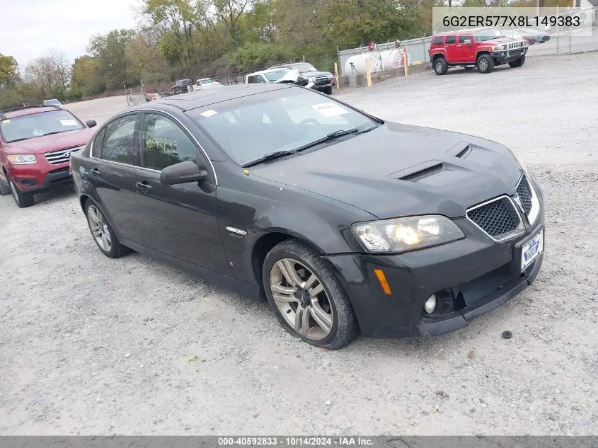 2008 Pontiac G8 VIN: 6G2ER577X8L149383 Lot: 40592833