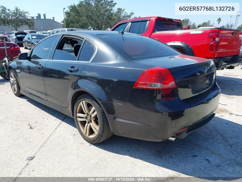 2008 Pontiac G8 VIN: 6G2ER57768L132726 Lot: 40593737