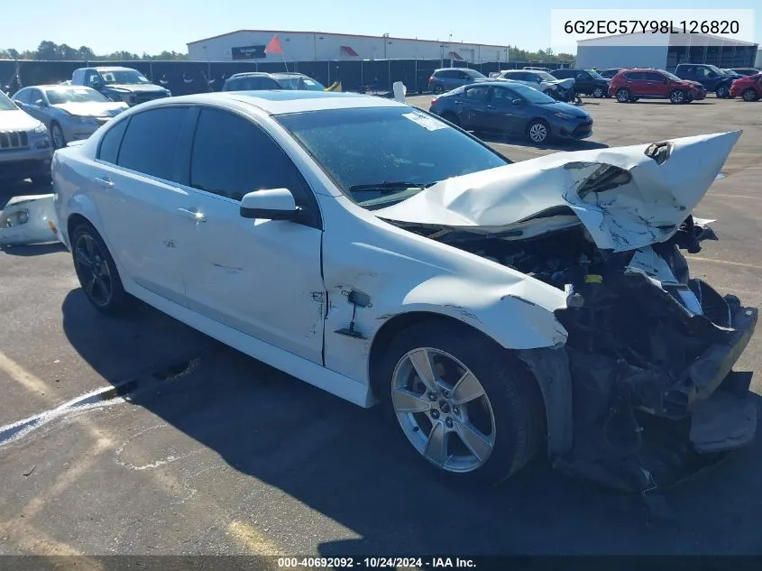 2008 Pontiac G8 Gt VIN: 6G2EC57Y98L126820 Lot: 40692092