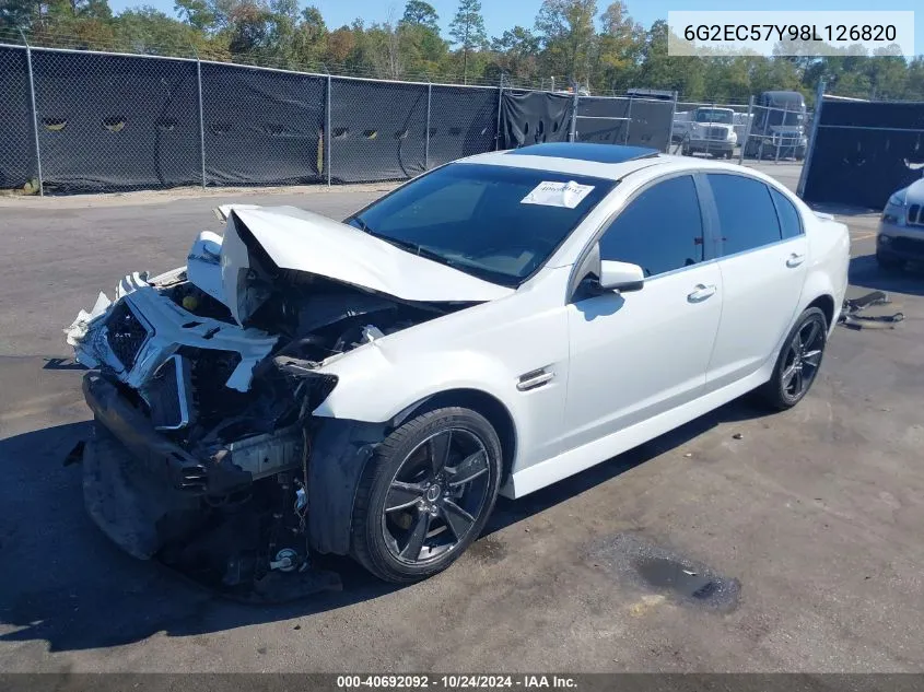 2008 Pontiac G8 Gt VIN: 6G2EC57Y98L126820 Lot: 40692092