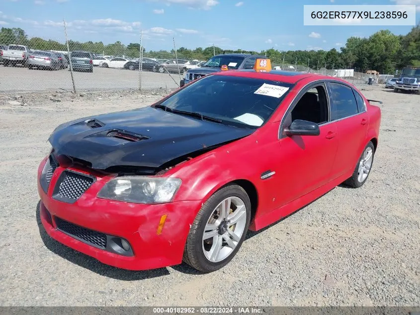 2009 Pontiac G8 VIN: 6G2ER577X9L238596 Lot: 40182952