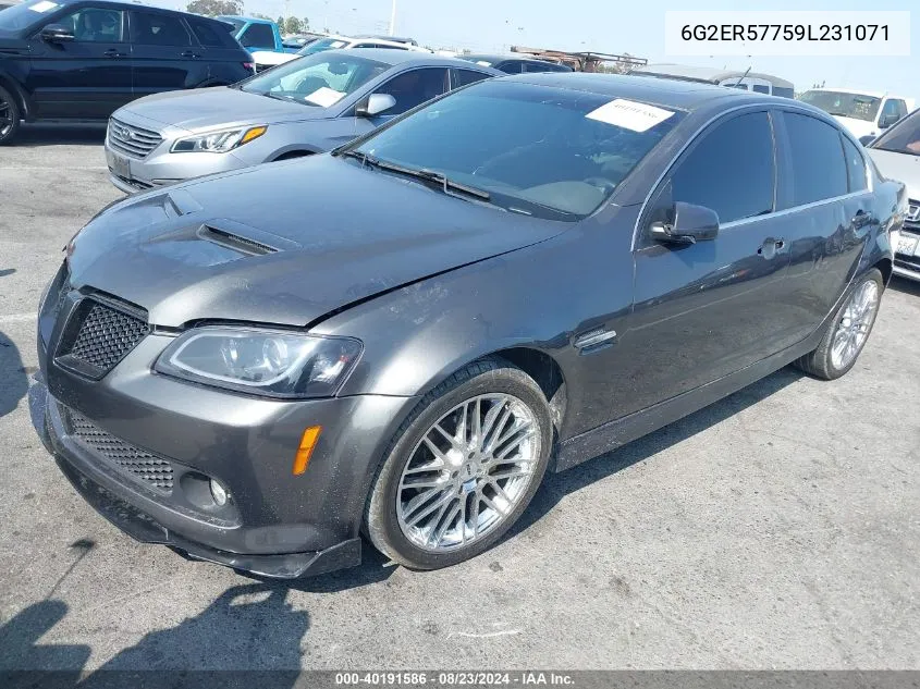 2009 Pontiac G8 VIN: 6G2ER57759L231071 Lot: 40191586