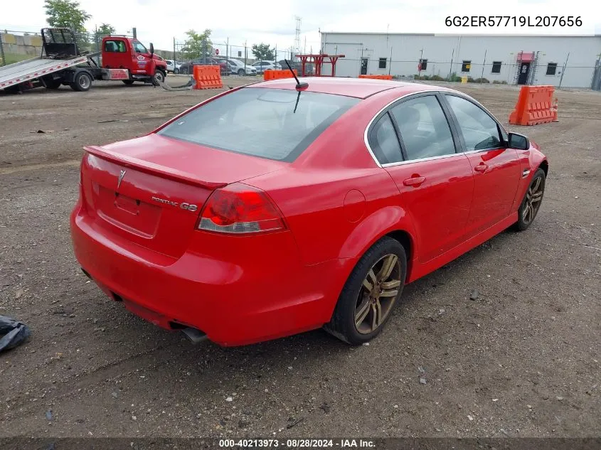 2009 Pontiac G8 VIN: 6G2ER57719L207656 Lot: 40213973