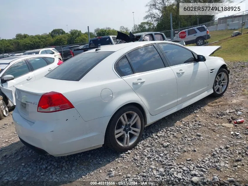 2009 Pontiac G8 VIN: 6G2ER57749L188925 Lot: 40319556