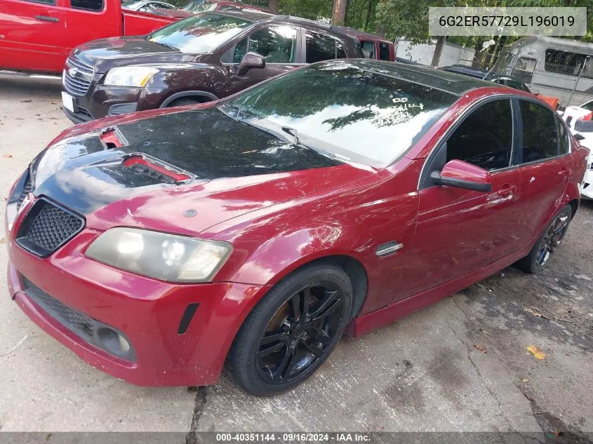 2009 Pontiac G8 VIN: 6G2ER57729L196019 Lot: 40351144