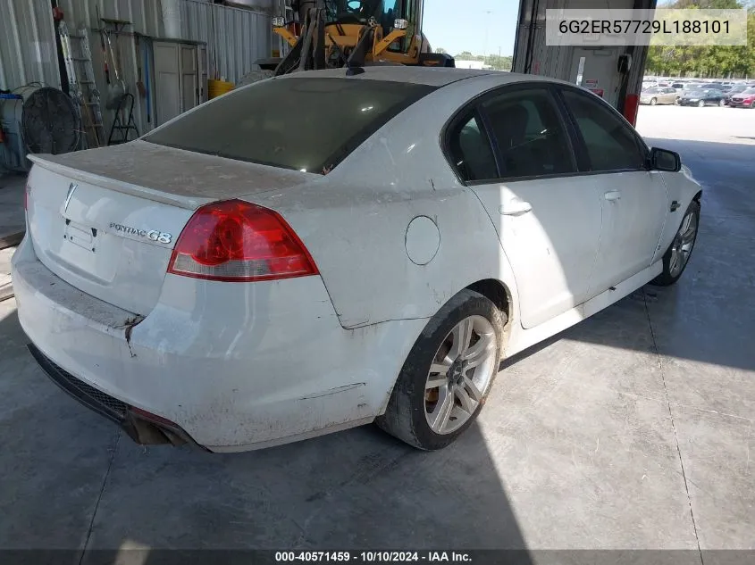 2009 Pontiac G8 VIN: 6G2ER57729L188101 Lot: 40571459