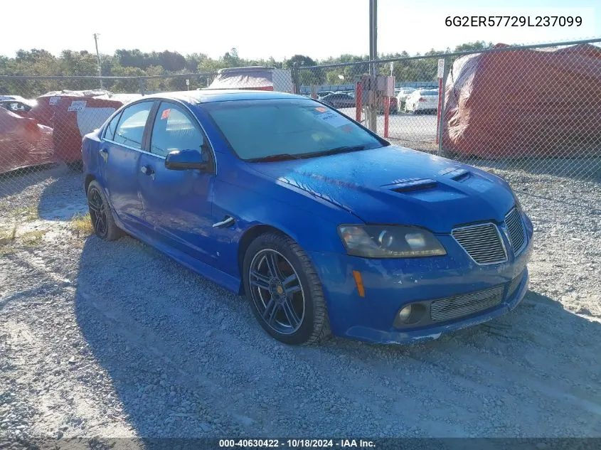 2009 Pontiac G8 VIN: 6G2ER57729L237099 Lot: 40630422