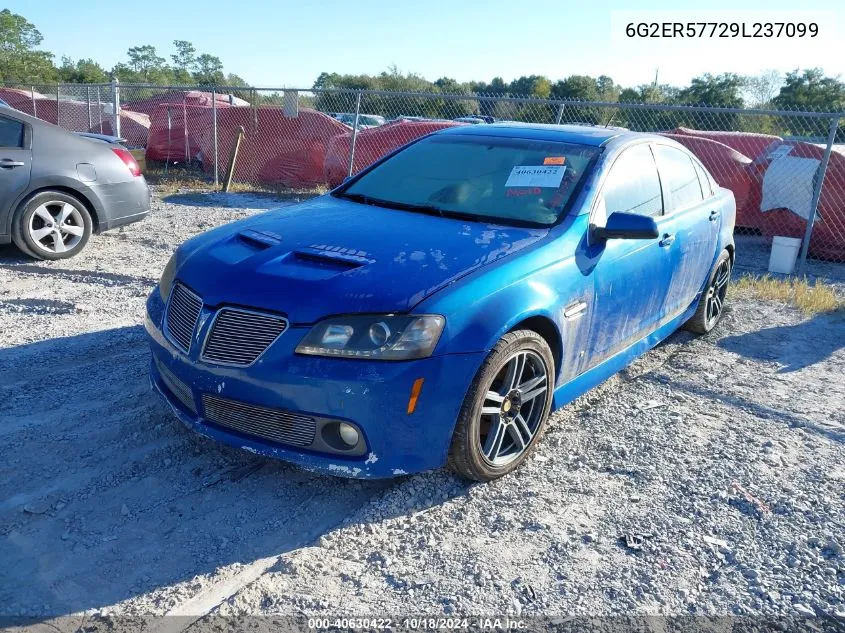 2009 Pontiac G8 VIN: 6G2ER57729L237099 Lot: 40630422