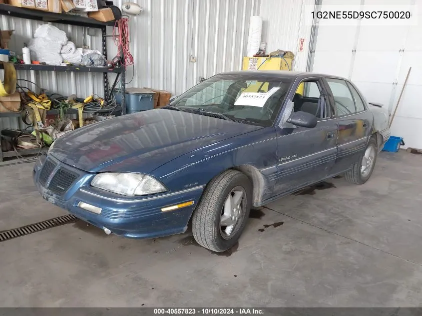 1995 Pontiac Grand Am Se VIN: 1G2NE55D9SC750020 Lot: 40557823