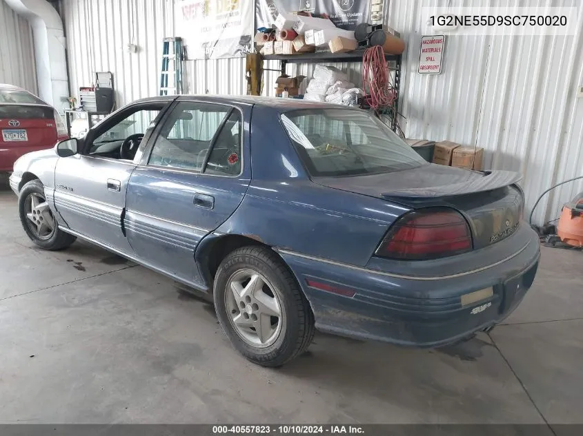 1995 Pontiac Grand Am Se VIN: 1G2NE55D9SC750020 Lot: 40557823