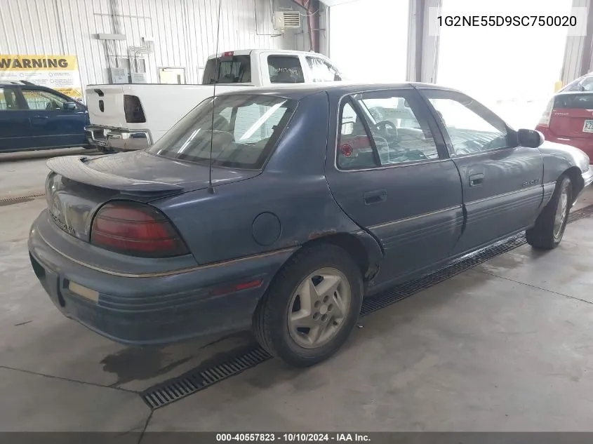 1995 Pontiac Grand Am Se VIN: 1G2NE55D9SC750020 Lot: 40557823