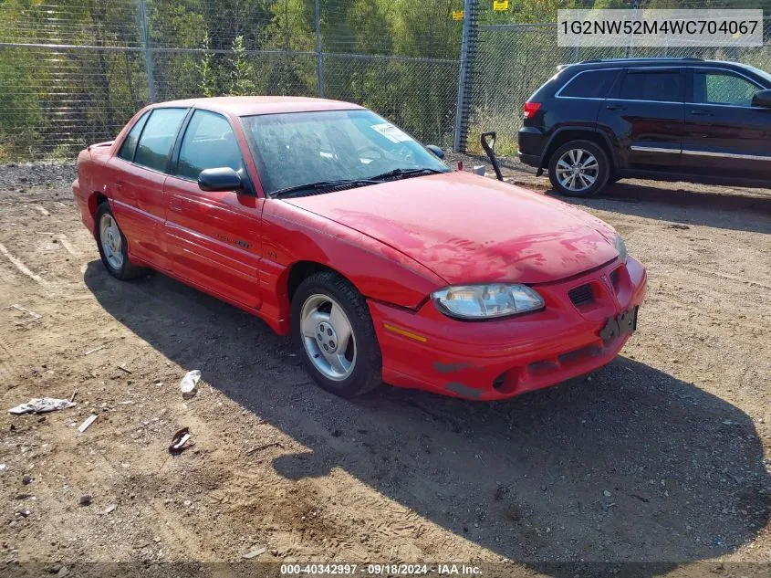 1998 Pontiac Grand Am Gt VIN: 1G2NW52M4WC704067 Lot: 40342997