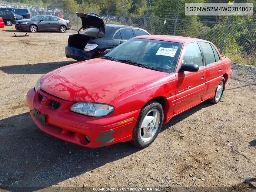 1998 Pontiac Grand Am Gt VIN: 1G2NW52M4WC704067 Lot: 40342997