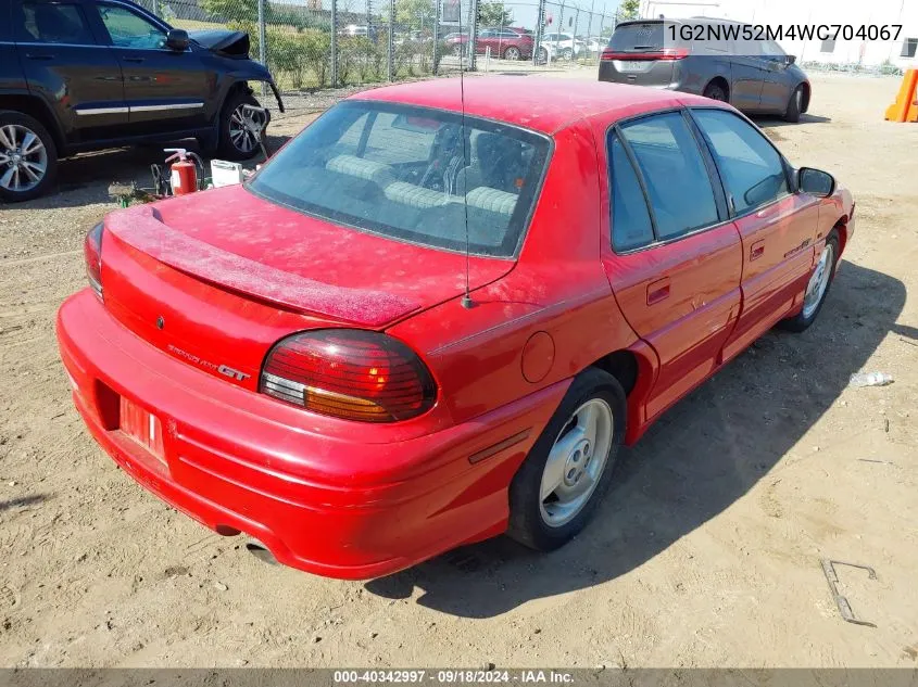 1998 Pontiac Grand Am Gt VIN: 1G2NW52M4WC704067 Lot: 40342997