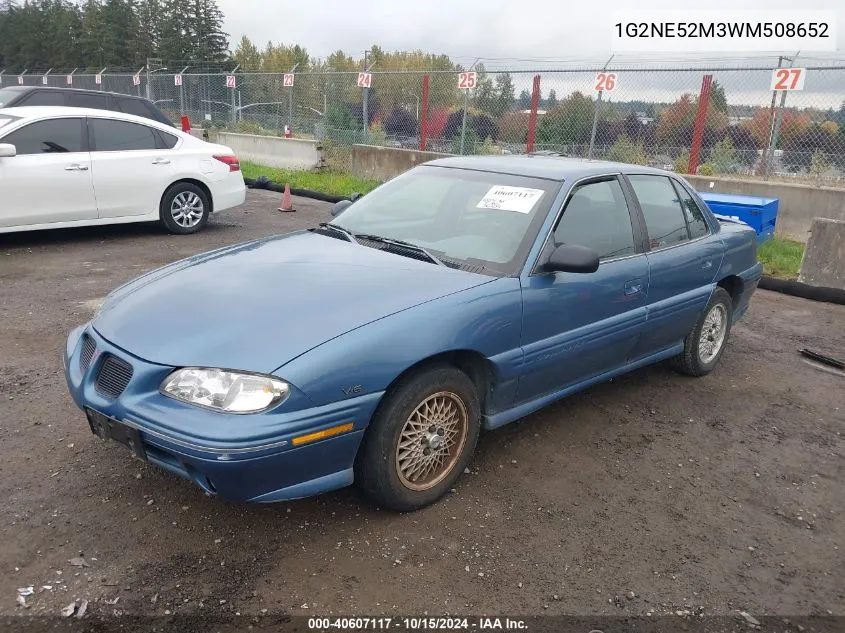 1998 Pontiac Grand Am Se VIN: 1G2NE52M3WM508652 Lot: 40607117