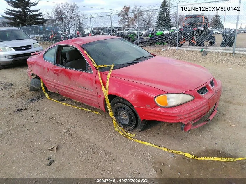 1999 Pontiac Grand Am Se VIN: 1G2NE12E0XM890142 Lot: 30047218