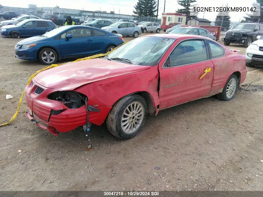 1999 Pontiac Grand Am Se VIN: 1G2NE12E0XM890142 Lot: 30047218