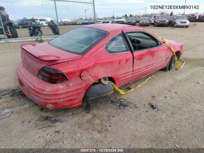 1999 Pontiac Grand Am Se VIN: 1G2NE12E0XM890142 Lot: 30047218