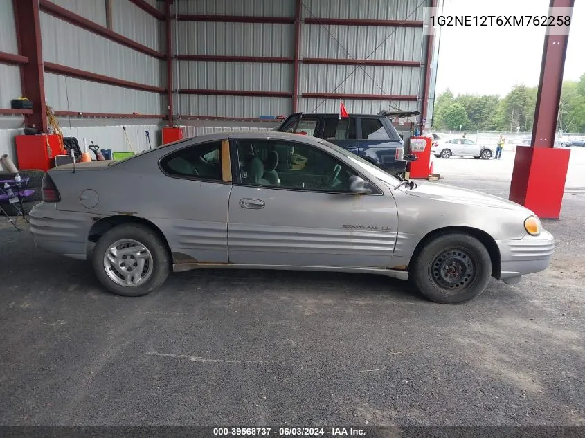 1999 Pontiac Grand Am Se VIN: 1G2NE12T6XM762258 Lot: 39568737