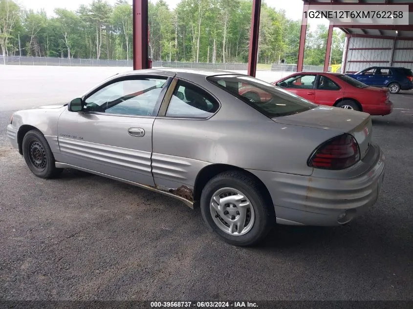 1999 Pontiac Grand Am Se VIN: 1G2NE12T6XM762258 Lot: 39568737