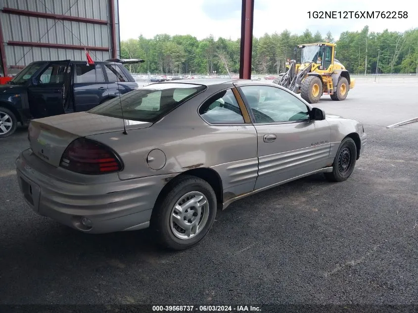 1999 Pontiac Grand Am Se VIN: 1G2NE12T6XM762258 Lot: 39568737