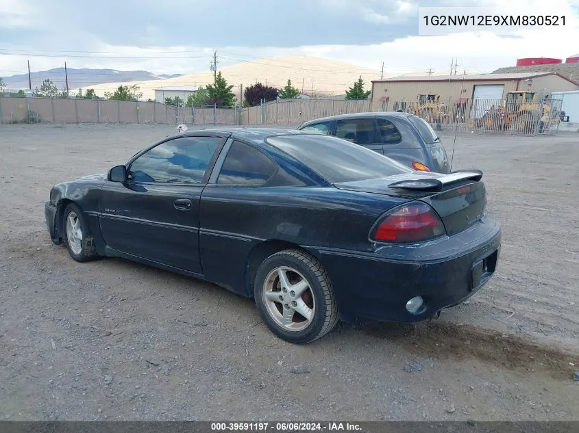 1999 Pontiac Grand Am Gt VIN: 1G2NW12E9XM830521 Lot: 39591197