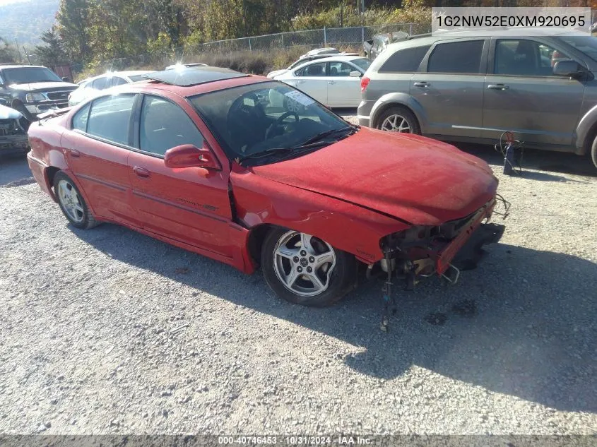 1999 Pontiac Grand Am Gt1 VIN: 1G2NW52E0XM920695 Lot: 40746453