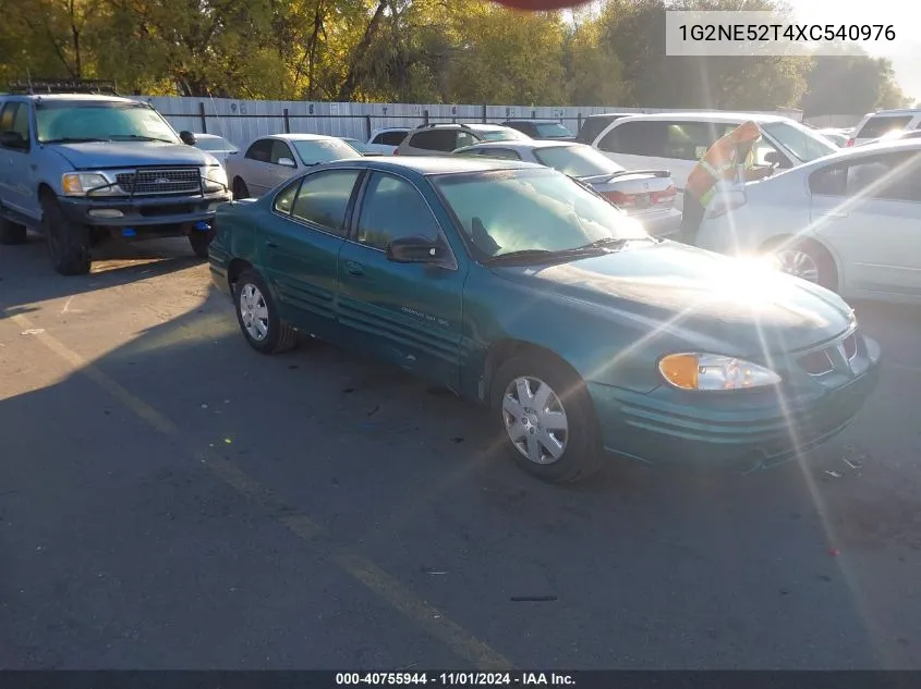 1999 Pontiac Grand Am Se VIN: 1G2NE52T4XC540976 Lot: 40755944