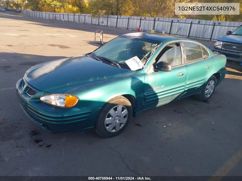 1999 Pontiac Grand Am Se VIN: 1G2NE52T4XC540976 Lot: 40755944