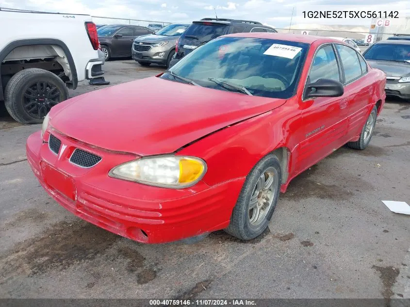 1999 Pontiac Grand Am Se1 VIN: 1G2NE52T5XC561142 Lot: 40759146