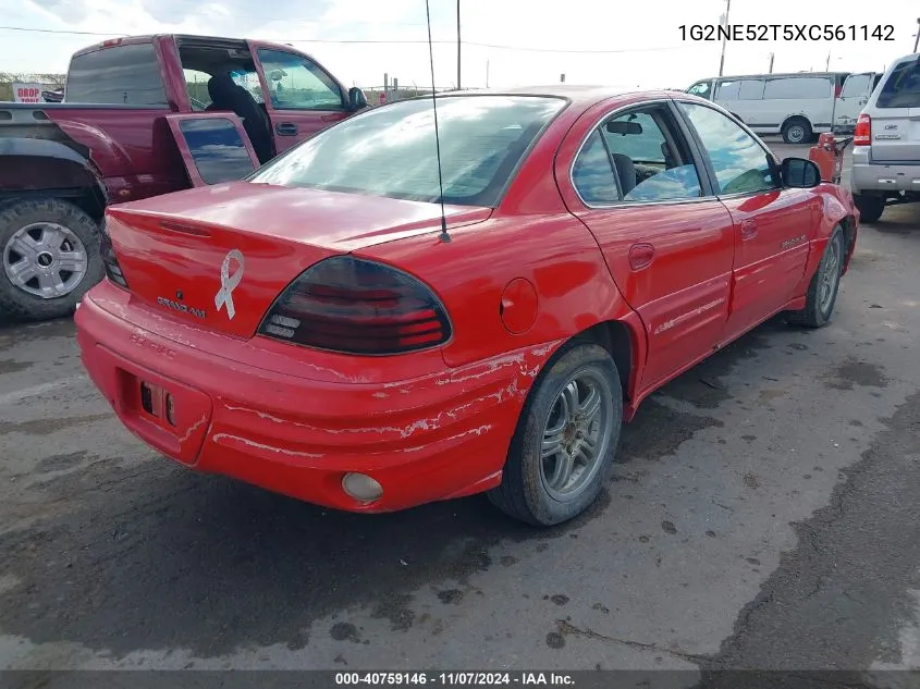 1999 Pontiac Grand Am Se1 VIN: 1G2NE52T5XC561142 Lot: 40759146